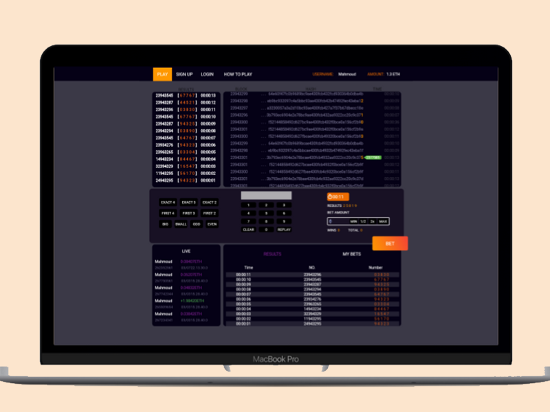 ETHPLAY project screenshot